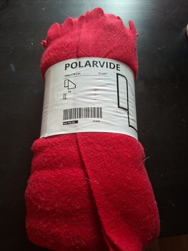Ikea polarvide red fleece - red,