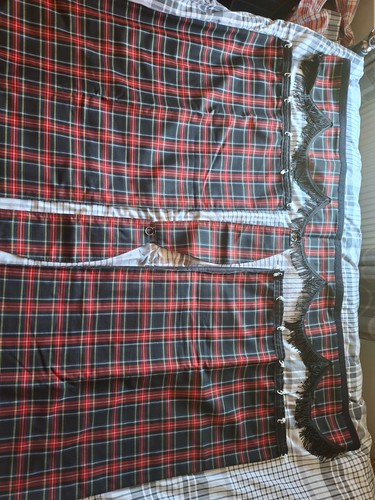 Set tartan truck curtains - a, of
