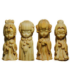 Four Beautiful Sculptures of Chinese Solid Wood Carving Crafts