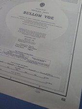 Vintage Admiralty Chart ~ Scotland ~ Shetland Isles ~ Sullom Voe ~ Sheet No 611