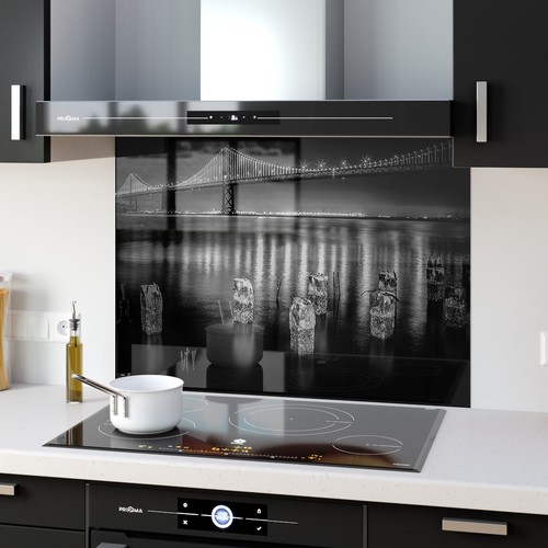 Kitchen glass splashback - glass,