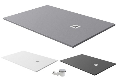 Stone slate effect shower tray - effect,