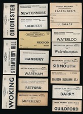 Set of 17 x  British Railway Luggage Labels (Set 2)