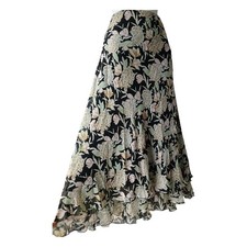 Viyella silk maxi skirt floral