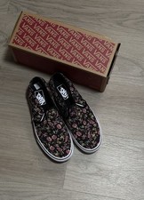 VANS Floral Black Pink Green