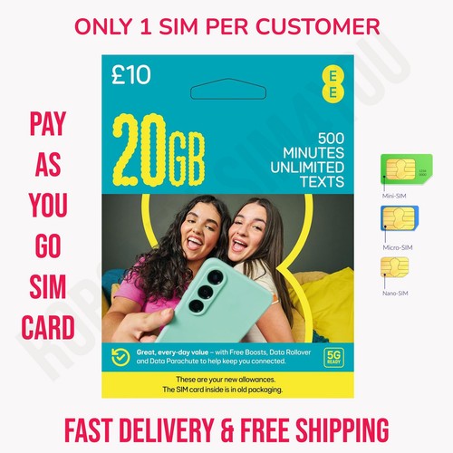 Prepaid sim 20gb - prepaid,