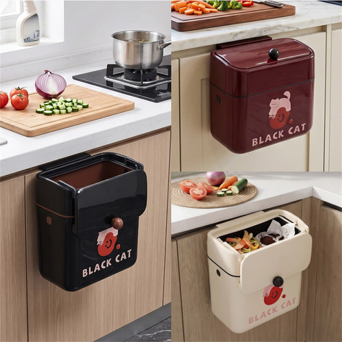 Compact wall mount trash can - mount,
