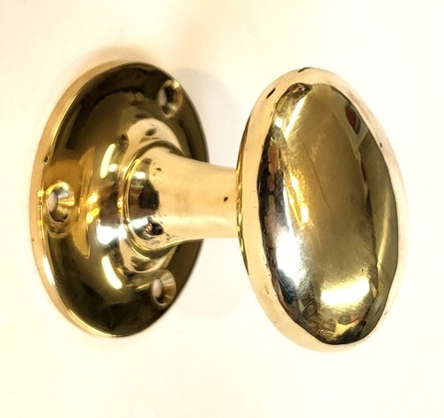 Pair oval solid cast brass
