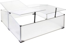 Aluminium Double Cold Frame Greenhouse 100x120x40cm Polycarbonate Roof