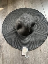 BNWT Floppy Foldable Ladies Women Straw Beach Sunhat Summer Travel Wide Brim