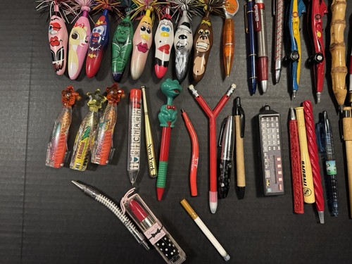 Unique novelty pens - lot, 57