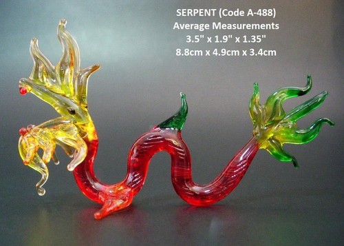 Glass dragon serpent - glass,