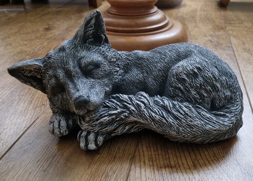 Concrete fox garden ornament - fox,