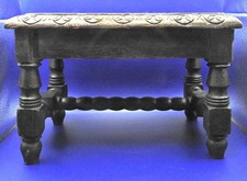 Small Old Antique English oak stool/table