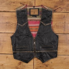 Vintage Arizona Leather Gilet S Gilet Vest Black