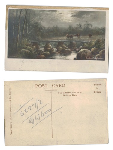 Vintage postcard bear - vintage,