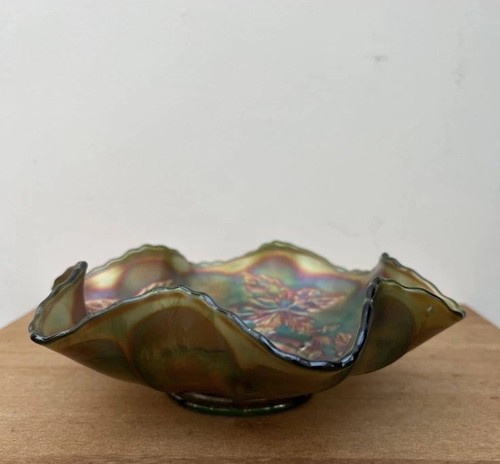 Antique fenton carnival green - carnival,