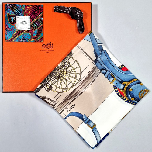 Rare vintage hermes silk scarf - hermes,