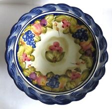 Hand Painted In Portugal deep plate shallow bowl Grapes Design Pasta Salad