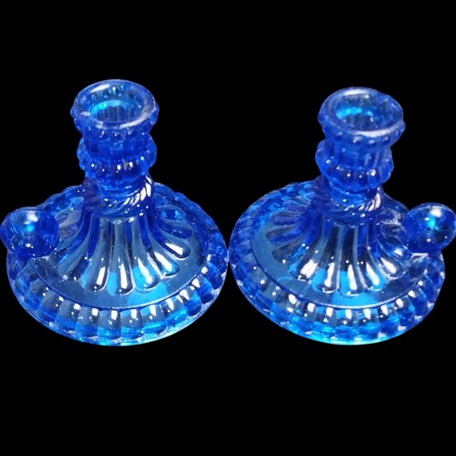 Pair vintage uranium - pair, glass