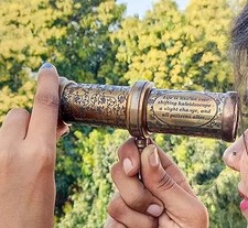 Antique Hand Carved Brass