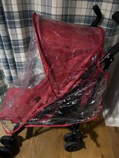 Baby Buggy Stroller Red with Raincover Pram Pushchair Hardly Used Excellent