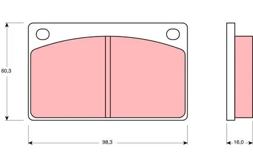 Brake pads gdb576 trw for - brake,