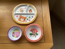 Child's Melamine Plate and Dishes