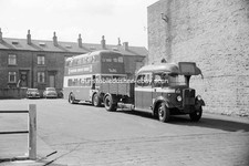 BUS NEGATIVE: HEBBLE AEC REGENT TOW CAR JX9106