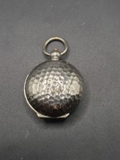Antique Silver Plated Golf Ball Sovereign Case Holder Fob