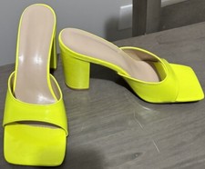 Neon Yellow Square Toe