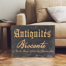 Vintage Style French Antiques Brocante Sign