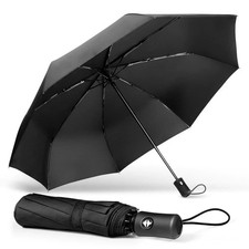 Umbrella-8 Ribs Automatic Open Umbrella Close Travel Windproof Compact Strong