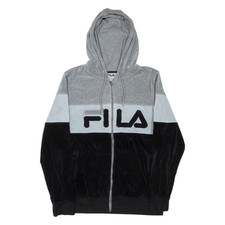 FILA Velour Womens Grey Hoodie
