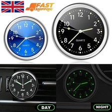 Car Mini Luminous Quartz Analog Clock Dashboard Stick-On Watch Marine Boat UK