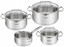 TEFAL COOKWARE SET DUETTO+ 7 PCS, STEWPOTS WITH GLASS LIDS + SAUCEPAN, POTS, NEW