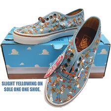 Vans Toy Story Woody Authentic Trainers Shoes Kids Youth UK Size 13.5 Blue Print