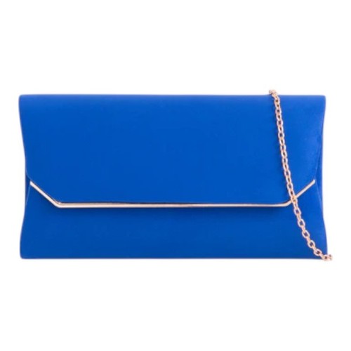 Ladies plain suede clutch bag - plain,