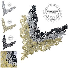 Gorgeous Lace Embroidery Applique Wedding Motif Sew On Dance Costume