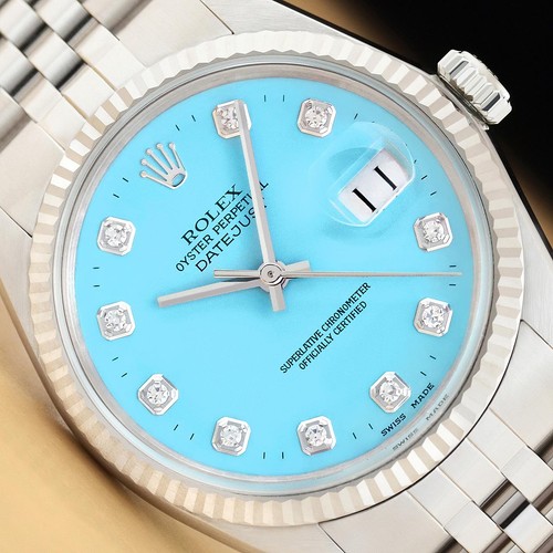 Rolex mens datejust 16014 - rolex, aqua