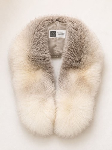 Saga fox fur shawl for - fox,