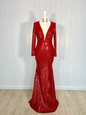 Brand New Marilyn Monroe Style Full Sequin Red Dress. Available In 3 Sizes