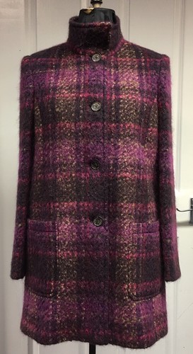 Purple check womens - purple,