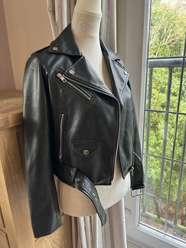 Zara black faux leather - zara,