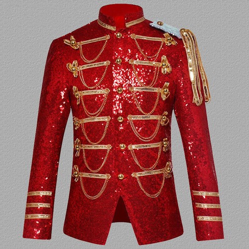 Mens glitter sequin hussar - mens,