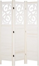 White Wooden Room Divider 3