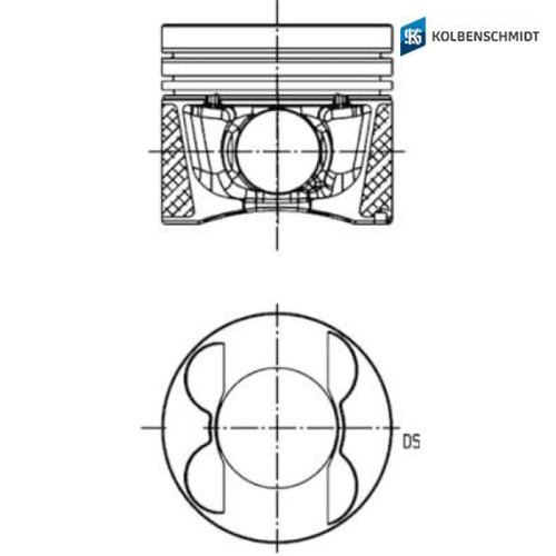 Piston kolbenschmidt 40776620 - piston,