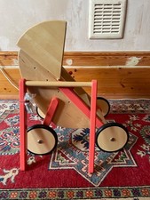 BAJO DOLL’S WOODEN PRAM/BUGGY - CHILDREN’S TOY/ROLE PLAY -
