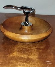 Wooden nut cracker bowl.