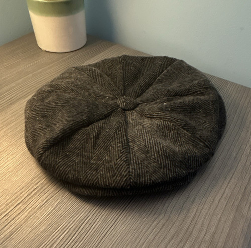 Mens grey peaky flat cap - peaky,